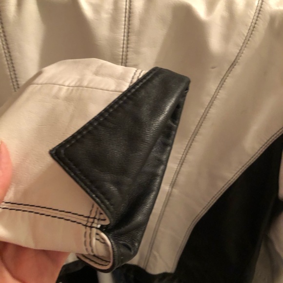 Gerry Weber Leather Black and Cream Jacket - Picture 4 of 5